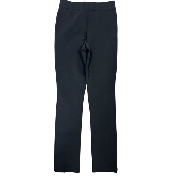 Good American Pants Scuba Women S Black Slim Split Zip Leg Zip Pockets Stretch - Picture 3 of 16